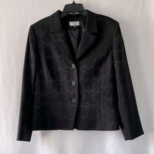 Stresa Size 18 Borcade Black Lined Blazer Jacket